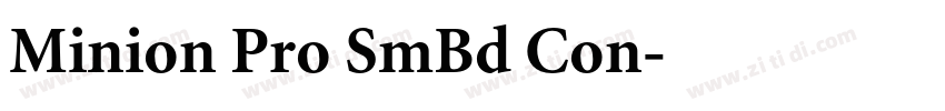 Minion Pro SmBd Con字体转换